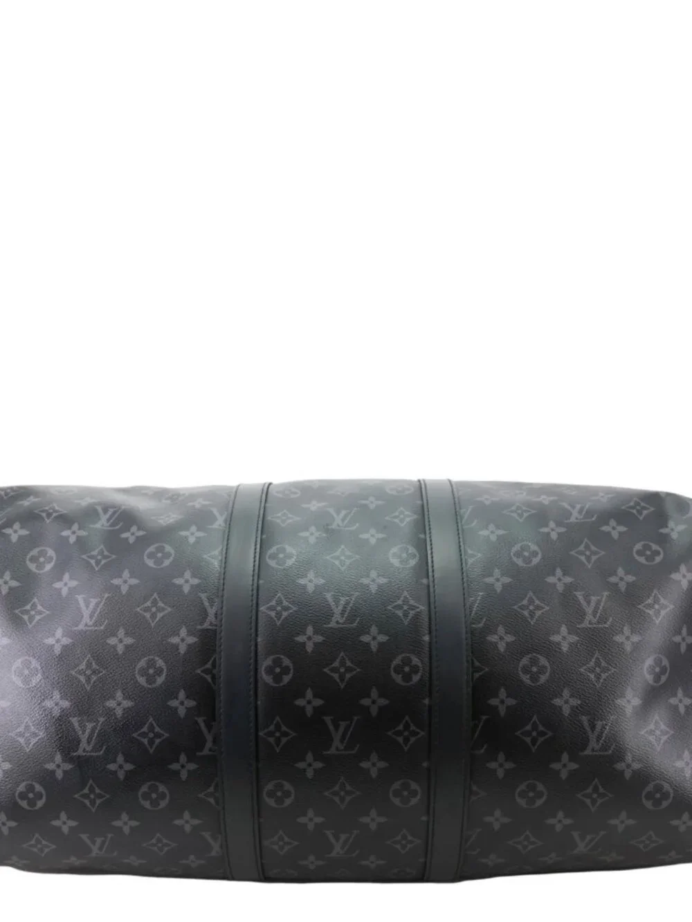 Louis Vuitton Keepall 55 Bandouliere Monogram Eclipse Travel Bag Black